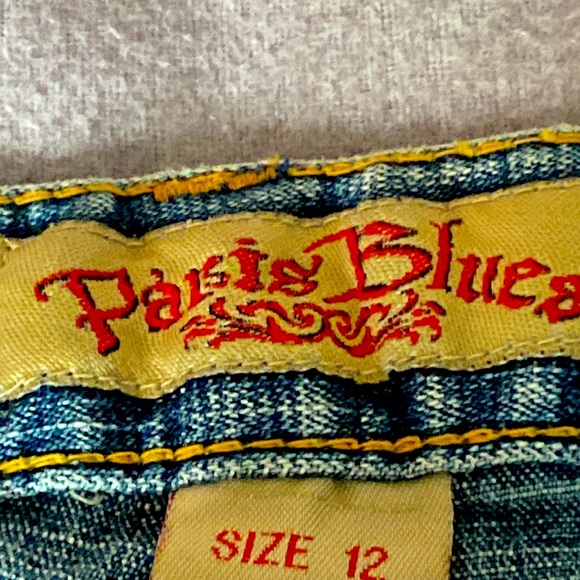 Paris Blues Embroidery Girls Denim Blue Jeans Ramie/Cotton Blend Size 12 - Picture 5 of 14